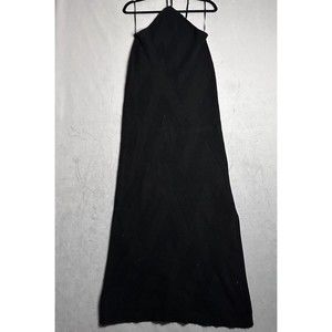 Free People Dress XL Knit Bodycon Stretch Beach Black Kristy Sweater Maxi